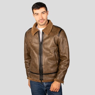 Foto 3 | Foto 3 | Chamarra Tipo Piel Para Hombre Con Bolsillos Greenlander Chocolate