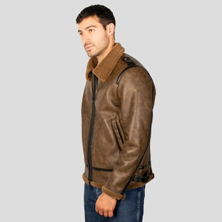 Foto 6 | Foto 6 | Chamarra Tipo Piel Para Hombre Con Bolsillos Greenlander Chocolate