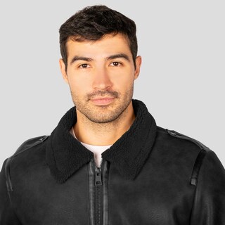 Foto 5 | Foto 5 | Chamarra Tipo Piel Para Hombre Con Bolsillos Greenlander Negro