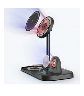 Foto 3 | Foto 3 | Base De Carga 3 En 1 Magnética Para Iphone Negro