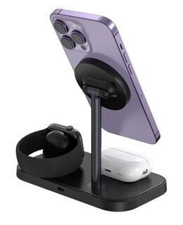 Foto 4 | Foto 4 | Base De Carga 3 En 1 Magnética Para Iphone Negro