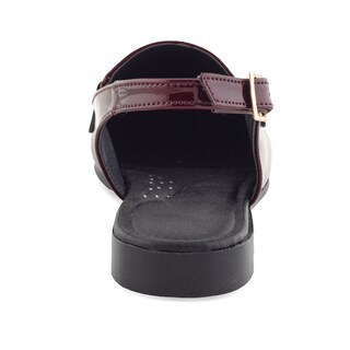 Foto 3 | Foto 3 | Mocasín De Charol Brillante Vino Para Mujer Con Hebilla Y Herraje Dorado