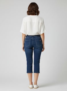 Foto 2 | Foto 2 | Capri Con Elástico Y Botones En Bajos Mezclilla Obs Para Muje
