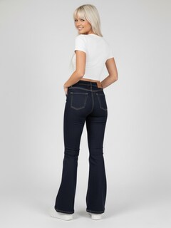 Foto 2 | Foto 2 | Jeans Acampanado Flare Liso Mezclilla Obs Para Mujer