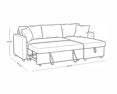 Foto 8 | Foto 8 | Sofá Cama Easy Living Modelo Segovia Con Almacenamiento  Color Gris Claro