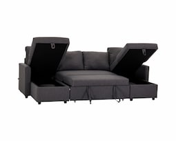 Sofá Easy Living Modelo Duomo Con Doble Almacenamiento  Gris Claro