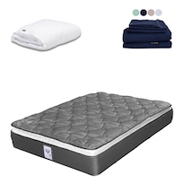 Colchón Spring Air Aries Queen Size + Protector Cloud + Sábanas Softy