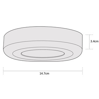 Foto 8 | Foto 8 | Estevez  Luminaria Led Para Sobreponer  Drum Halo Led  135 Mm  6 Watts + 3 Watts  4000k  Color Blanco