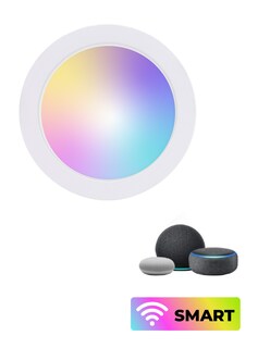 Foto 5 | Foto 5 | Estevez Luminaria Led Para Sobreponer Drum Smart 6 Pulgadas 12 Watts Rgbw Wifi Color Blanco Control Por Voz