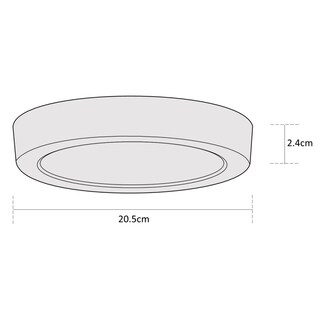 Foto 7 | Foto 7 | Estevez Luminaria Led Para Sobreponer Drum Eco 18 Watts 3000k Color Negro