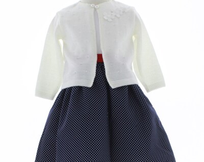 Foto 4 | Foto 4 | Suéter Para Niña Chicos Olé 4008 Blanco Elegante Con Flores