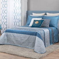 Edredón Ligero Esquimal Matrimonial Pinsonic Doble Vista Con Fundas De Almohada Cedric