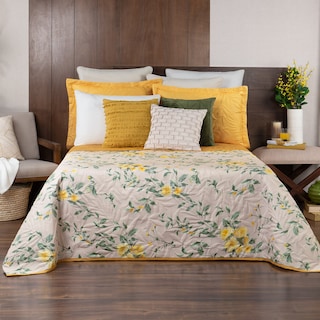 Foto 1 | Foto 1 | Edredón Ligero Esquimal King Size Pinsonic Doble Vista Con Fundas De Almohada Tropical