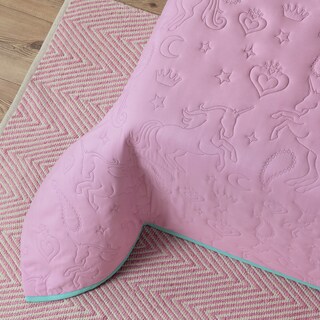 Foto 7 | Foto 7 | Edredón Ligero Esquimal Matrimonial Pinsonic Doble Vista Con Fundas De Almohada Unicornio