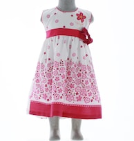 Vestido Para Niña Chicos Olé 3932 Blanco Con Flores