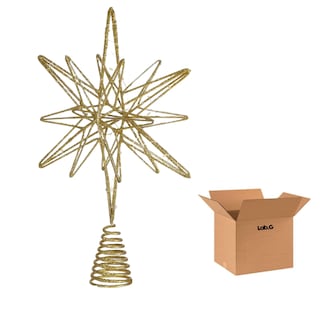 Foto 1 | Foto 1 | ''estrellas De Navidad Para Árbol De Decoracion Adornos 32cm Dorado ''