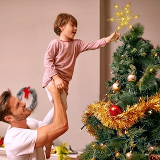Foto 2 | Foto 2 | ''estrellas De Navidad Para Árbol De Decoracion Adornos 32cm Dorado ''