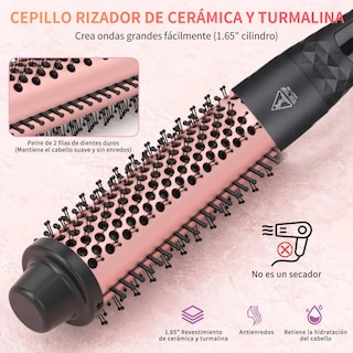 Foto 3 | Foto 3 | Juego De Varita Rizadora De Pelo 3 En 1 Rosa