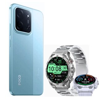 Foto 1 | Foto 1 | Bundle Smartphonexiaomi Poco C85 8gb 256 Gb Esmeralda + Smartwatchfilwans Gtr Plateado