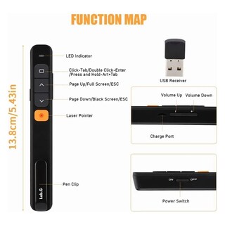 Foto 4 | Foto 4 | Apuntador  Lab.g Presentador Láser Inalámbrico Usb Recargable Negro