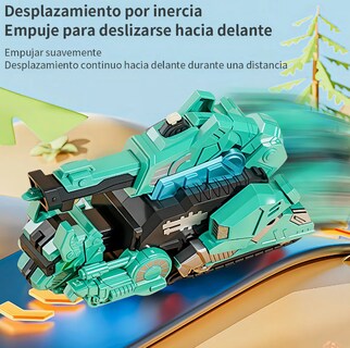 Foto 4 | Foto 4 | Coche Transformable Xtellar Tiranosaurio Rex Verde Claro 2 En 1 – Dinosaurio Y Vehículo Moderno