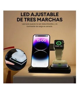 Foto 3 | Foto 3 | Cargador Inalámbrico 3 En 1 Compatible Para Iphone