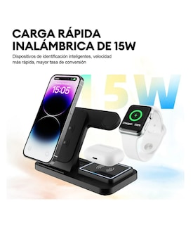 Foto 4 | Foto 4 | Cargador Inalámbrico 3 En 1 Compatible Para Iphone
