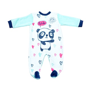 Foto 1 | Foto 1 | Mameluco Bebe Niña Panda Corazones Azul