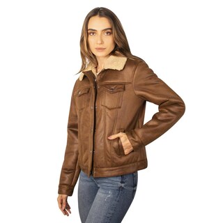 Foto 2 | Foto 2 | Chamarra Tipo Gamuza Para Mujer Con Bolsillos Greenlander Cafe