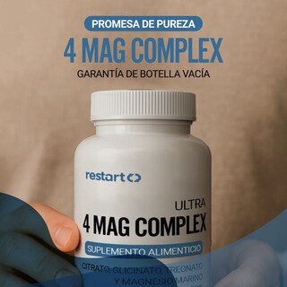 Foto 6 | Foto 6 | Magnesio Complex Restart Citrato Glicinato Treonato y Magnesio Marino 60 Cápsulas