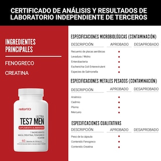 Foto 5 | Foto 5 | Testo Ultra Men Restart Fórmula 7 en 1 con 60 Cápsulas