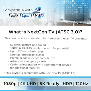 Foto 4 | Foto 4 | Philips Modern Loop Rabbit Ears Antena De Tv Para Interiores Dipolos Extensibles De 15 Pulgadas 4k