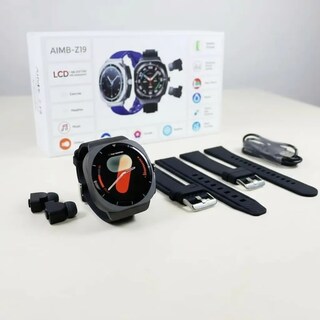 Foto 6 | Foto 6 | Smartwatch 2 En 1 Aimb Z19 Con Audífonos Y 2 Correas