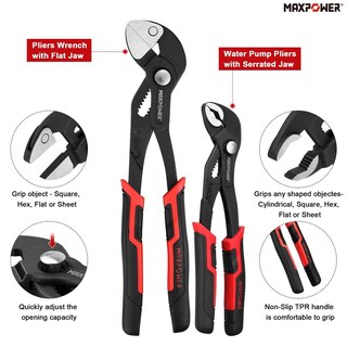 Foto 6 | Foto 6 | Maxpower - Juego De Alicates De Junta Deslizante Llave De Alicates De 10 Pulgadas Y Alicates De Bom