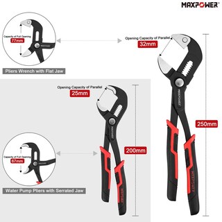 Foto 8 | Foto 8 | Maxpower - Juego De Alicates De Junta Deslizante Llave De Alicates De 10 Pulgadas Y Alicates De Bom