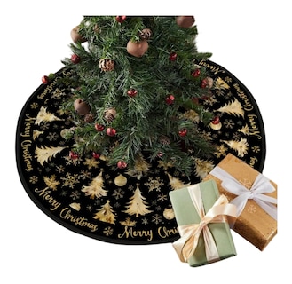 Foto 1 | Foto 1 | Cubierta Del Árbol Xtellar Navidad Falda Pie Decoración Rojo