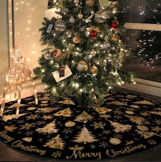 Foto 2 | Foto 2 | Cubierta Del Árbol Xtellar Navidad Falda Pie Decoración Rojo