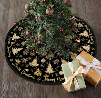 Foto 4 | Foto 4 | Cubierta Del Árbol Xtellar Navidad Falda Pie Decoración Rojo