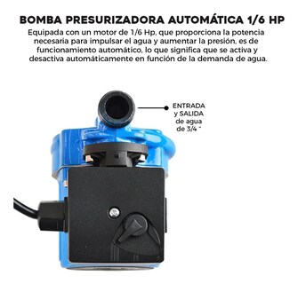 Foto 2 | Foto 2 | Bomba Presurizadora Lab.g 140 W Automatica 1/6 Hp Aumenta Presion Azul 1Pieza