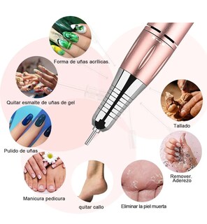 Foto 4 | Foto 4 | Pulidor Lab.g Esmeril Taladro para Uñas Acrilicas 35000rpm( 68pcs) Rosa