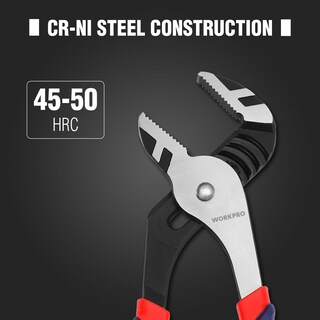 Foto 7 | Foto 7 | Workpro Juego De 3 Alicates Ajustables De 12/10/8 Pulgadas Alicates De Mandíbula Recta En Acero Crv