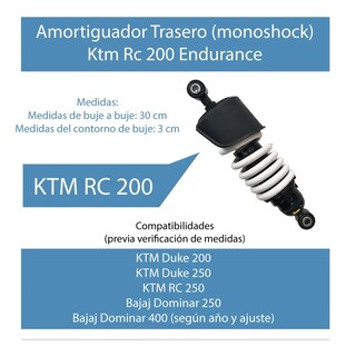 Foto 3 | Foto 3 | Amortiguador Trasero Monoshock Para Ktm Rc 200 Endurance