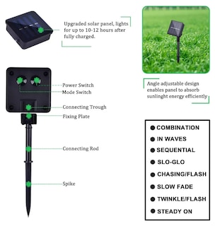 Foto 4 | Foto 4 | Serie Luces Xtellar 2piezas 32 Metros 300 Led Solares Exterior De Color Multicolor