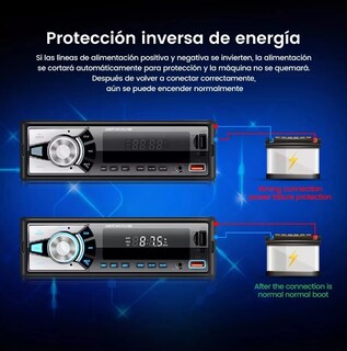 Foto 4 | Foto 4 | Autoestéreo 6006 Bluetooth Usb Aux Fm Con Control Remoto