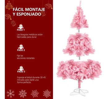 Foto 2 | Foto 2 | ''árbol De Navidad 1.8m Rosa Decoración Navideña Moderna Rosa ''