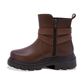 Foto 5 | Foto 5 | Bota Coqueta Para Niña En Piel Color Café Claro Jazz Con Diseño Robusto