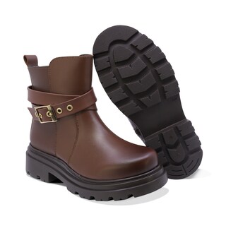 Foto 6 | Foto 6 | Bota Coqueta Para Niña En Piel Color Café Claro Jazz Con Diseño Robusto