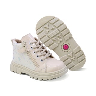 Foto 6 | Foto 6 | Botita Coqueta Para Niña En Charol Color Beige Thunder Con Estampado De Estrellas