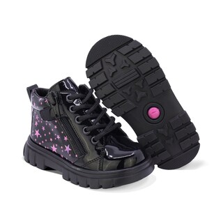 Foto 6 | Foto 6 | Botita Coqueta Para Niña En Charol Color Negro Thunder Con Estampado De Estrellas