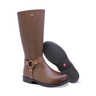 Foto 6 | Foto 6 | Bota Coqueta Para Niña De Sintético Color Café Claro Canuta Con Herraje Dorado